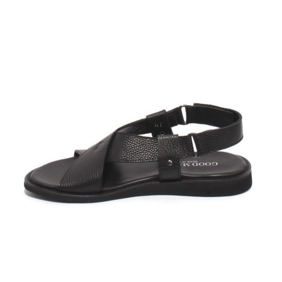 GoodMan 099a Black Leather Slingback Slides Men Comfort Sandals main image 5